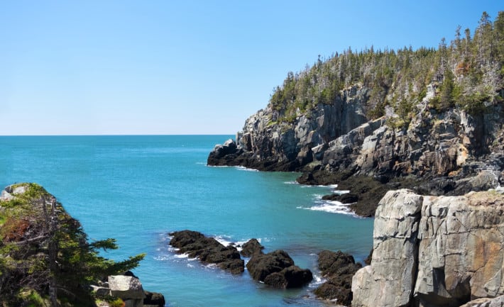 View of the sea coast with rocks